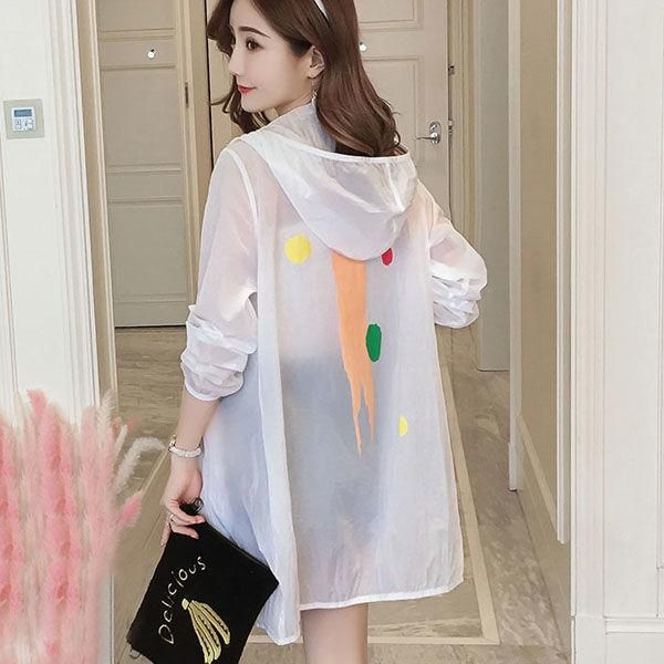 

women's jackets women 2021 summer hooded sun protection coat female long sleeve transparent jacket ladies thin casual loose feminine s1, Black;brown