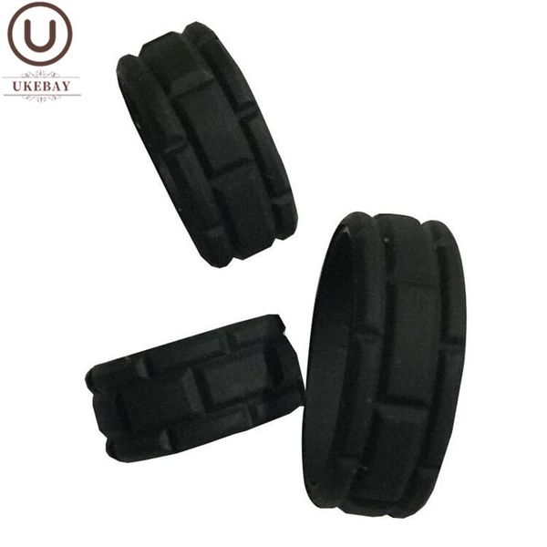 

cluster rings ukebay 2021 silicone ring elasticity punk style black finger tire geometric jewelry rubber accessories, Golden;silver