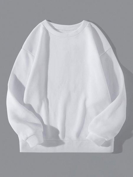 

solid thermal lined sweatshirt 53ot#, White;black