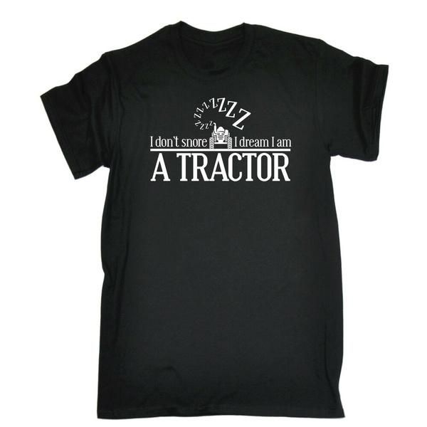 

men's t-shirts i dont snore dream am a tractor funny joke farmer sleep t-shirt birthday, White;black
