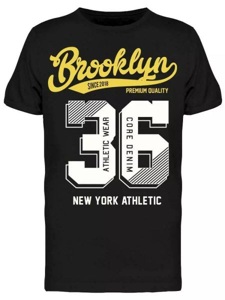 

brooklyn lettering design tee men's -image by shutterstock, White;black
