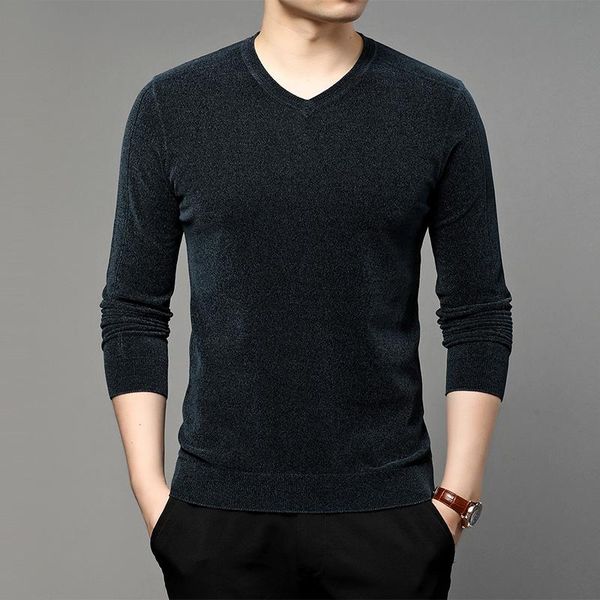 

men's sweaters 2021 spring and autumn sweater men v-neck long-sleeved 778838-021, White;black