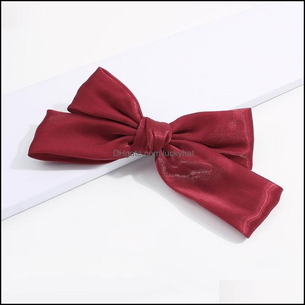 

& jewelry jewelryelegant bow hairpin women girls soft silk yarn clips solid color fashion bright barrettes headdress hair aessories gifts dr, Golden;silver