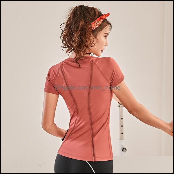 

yoga exercise wear athletic outdoor apparel sports & outdoorsyoga outfits fitness shirt for gym running dancing workout fashion summer w, White;red
