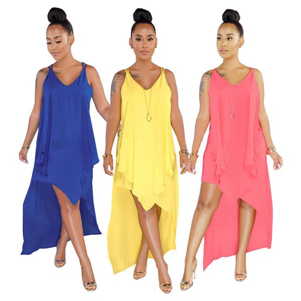 

star model and fashionable pure chiffon pullover beach skirt in summer of 2021 new fashion, Black;pink