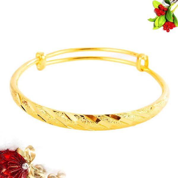 

charm bracelets 1pc bracelet alluvial gold copper bangle fashion party wedding jewelry for lady girls, Golden;silver