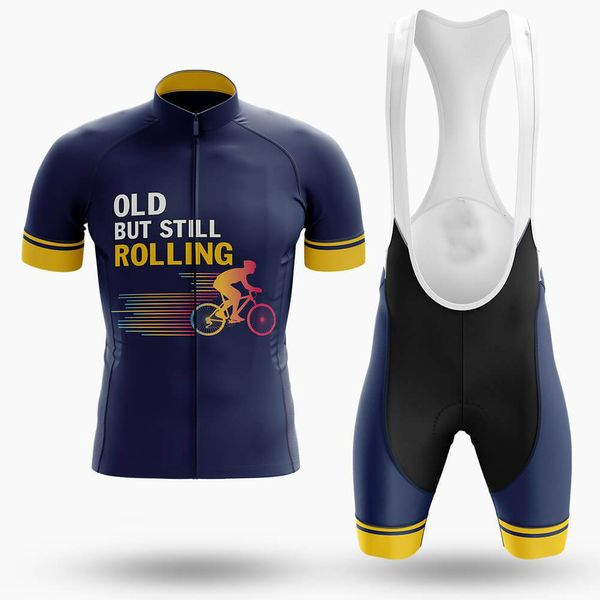 2024 alt, Aber Immer noch Rollendes Fahrrad Radfahren Jersey MTB Mountainbike Kleidung Männer Kurze Set Ropa Ciclismo Fahrrad Kleidung Maillot Culotte