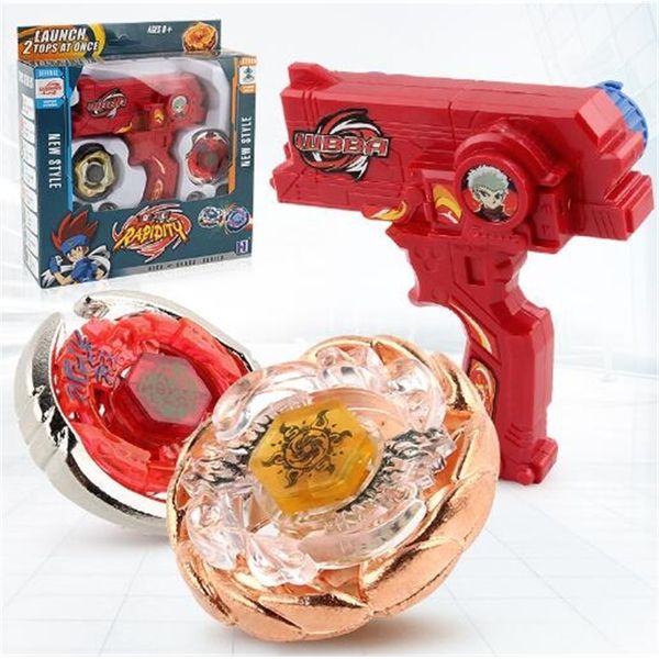 Bayblade 3010 Rapidity Top Fighting Gyro Starter Set con Launcher 2 Tops At Once ense Attach Spinning Toys for Kids X0528