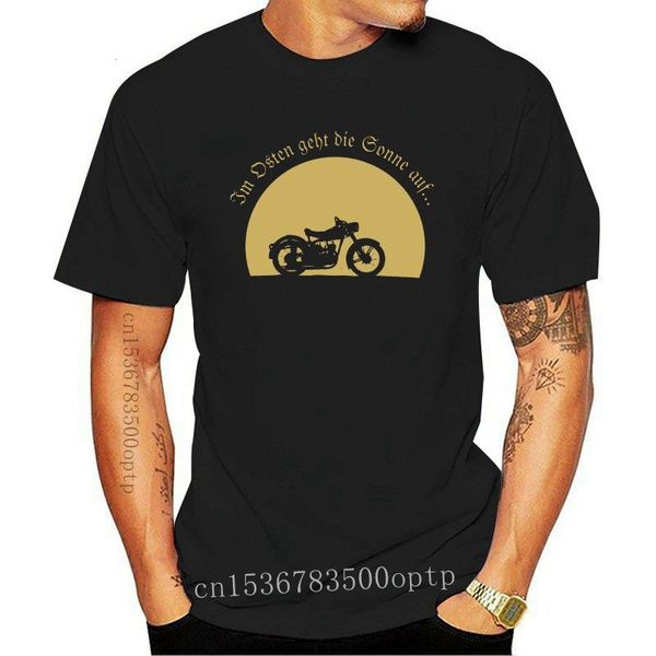 

men's t-shirts t-shirt im osten geht die sonne auf - rt 125 mopedjungs simson mz oldtimer mopedfor men short sleeve cotton casual, White;black