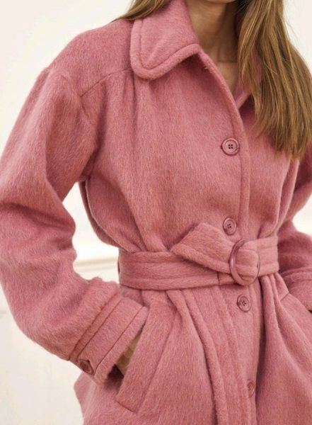 

wool 2021 autumn and winter soft / comfortable front buckle belt women coat fzjj, Black