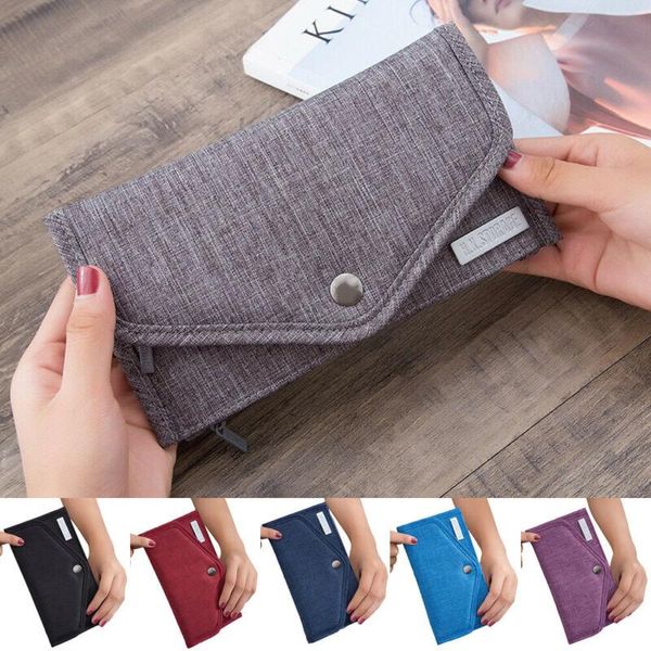 

card holders anti-theft travel multi-function holder phone pouch man women portable organizer ticket binder document bag 6 colors, Brown;gray