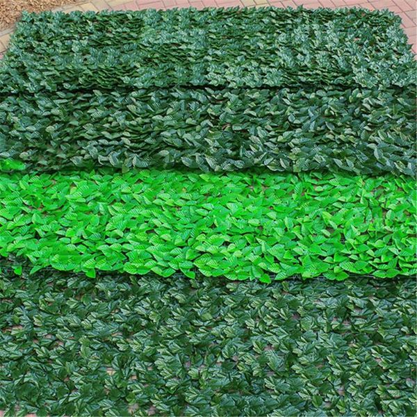 

artificial balcony green leaf fence roll up panel ivy privacy garden backyard home decor rattan plants wall decorative flowers & wreaths