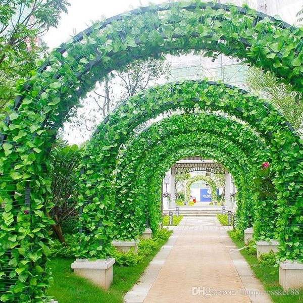 

decorative flowers & wreaths green artificial fake hanging vine plant leaves foliage flower garland home garden wall decoration ivy supplies