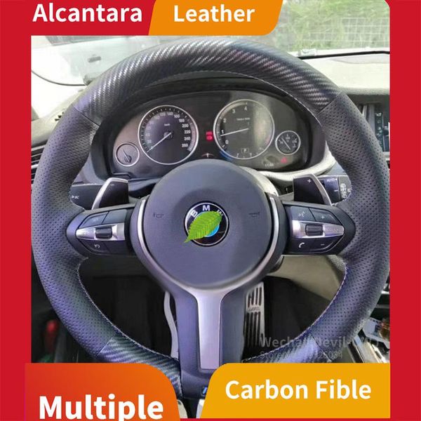 

premium suede steering wheel cover for bmw 5 series 525li 530li 540li 530le 525 2021 2018 2019 leather car interior accessories