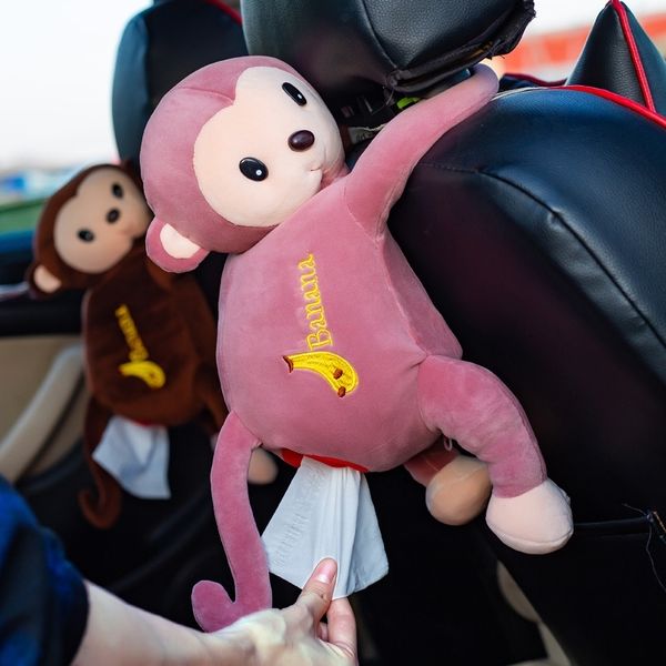 

cartoon monkey car draw paper soft curtain hanging wall monkey plush toys company activities