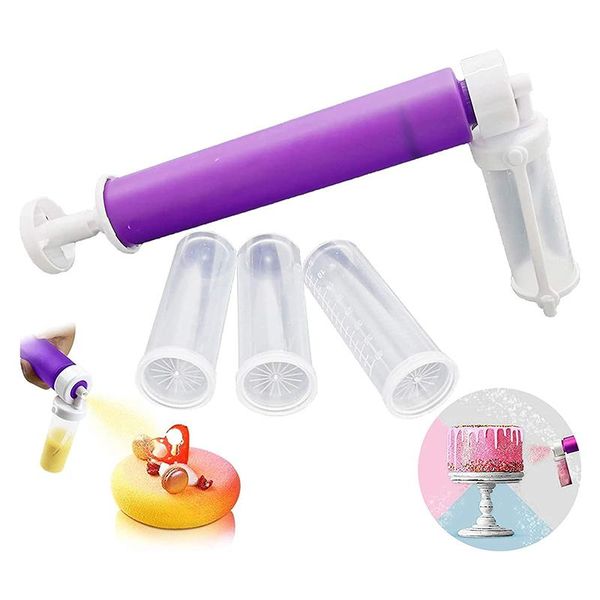 

baking & pastry tools manual airbrush cakes glitter decorating diy cake pump coloring spray gun with tube kitchen accessories