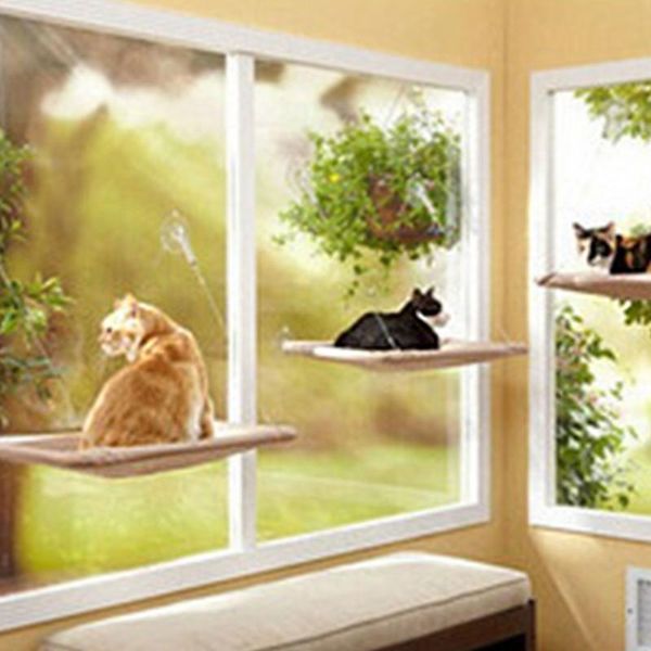 

cat beds & furniture cute pet hanging window mounted bed hammock basking cushion cradle for cats mat shelf seat supplies