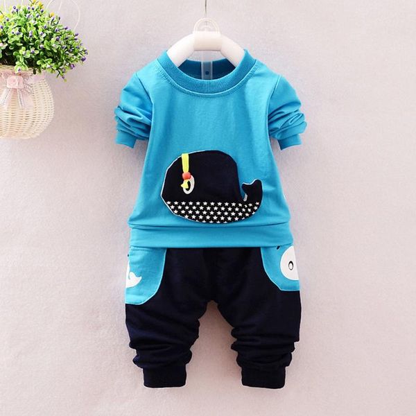 

clothing sets born infant baby boys clothes 3d cartoon whale t-shirt + pant 2ps autumn spring set fashion suit, White