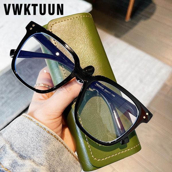 

fashion sunglasses frames vwktuun glasses frame tr90 eye for women men big square myopia anti blue ray computer, Black