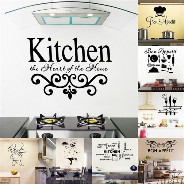 

wall stickers beauty kitchen art home decoration for dining room fashion removable decor paper mural accessories