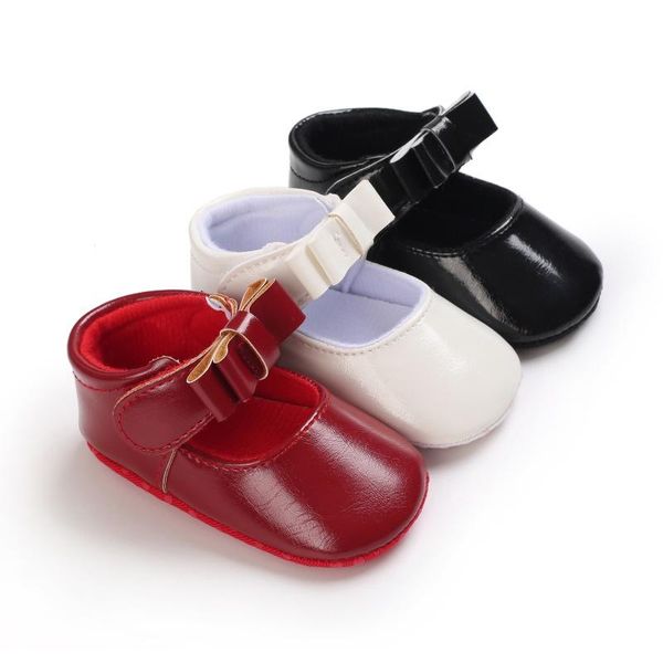 

first walkers spring baby girls shoes princess bow toddler infant sneakers born autumn soft sole non-slip pu leather