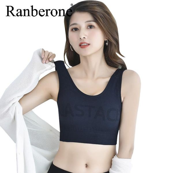 

ranberone sports bras breathabl underwear women seamless push up bralette with pad vest fitness yoga bra 2021 outfit