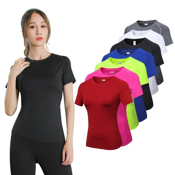 

yoga outfit sport shirt women fitness gym running t-shirts female sports quick dry workout for