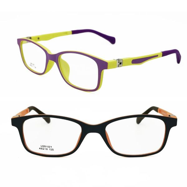 Montature per occhiali da sole moda Vendite al dettaglio Wayframe Bicolor 180 gradi flessibile TR90 con punte per aste in silicone Cornice per occhiali ottici carini per G
