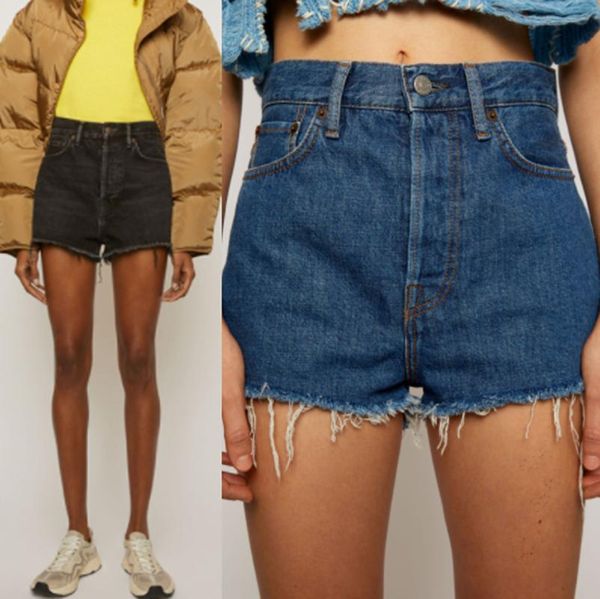 

women's shorts high waist women denim casual wild lady, White;black