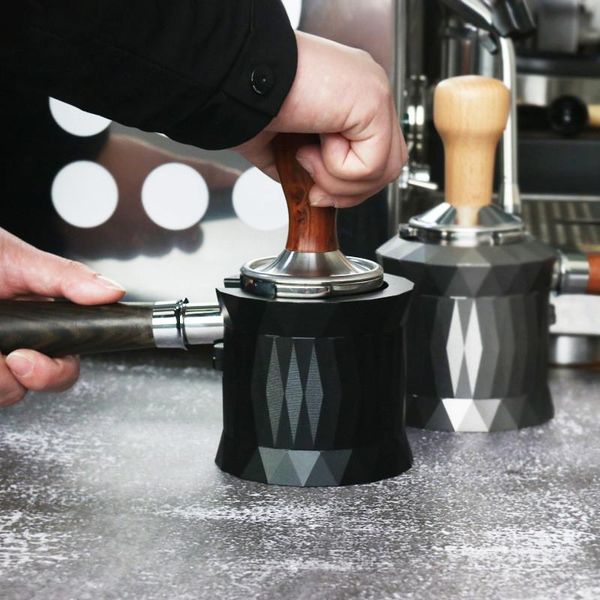 

mats & pads aluminum alloy coffee tamper pressed powder holder non-slip espresso machine supporting equipment