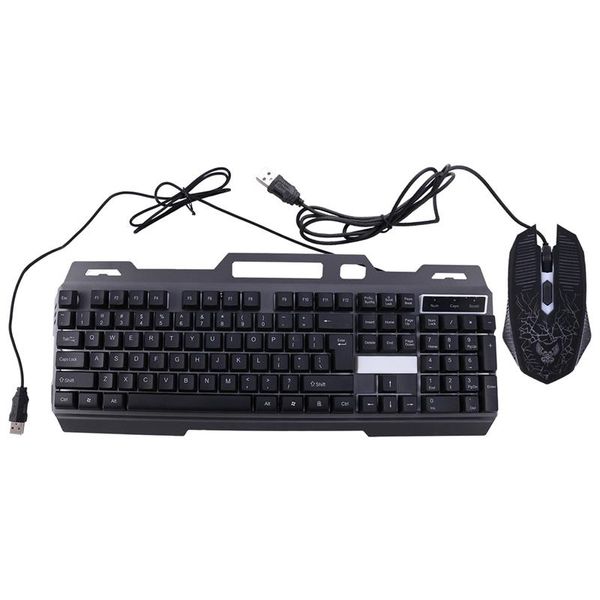 

mechanical keyboard and mouse set, wired backlit gaming suitable for gamers combos