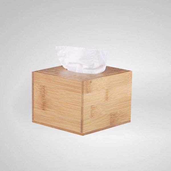 

tissue boxes & napkins 1pc wooden box square bamboo deskpaper cover napkin holder for home el car office size