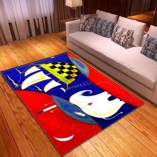 

carpets cartoon fashion carpet kids elephant modern living room art home bedroom non-slip mat children crawl 3d printed large rug