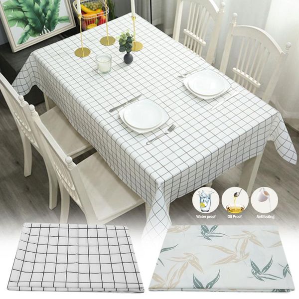 

table cloth pvc cover waterproof tablecloth wipeable rectangle for indoor outdoor patio picnic party