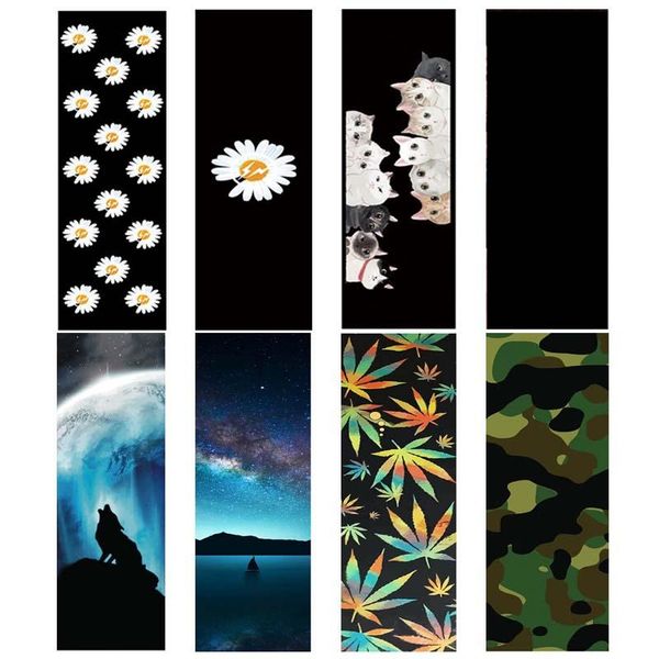 

skateboarding skateboard grip tape digital spray emery sandpaper double rocker skate board sticker scooter griptape abrasive deck paper