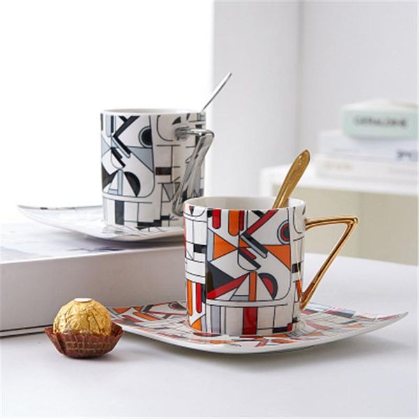 

cups & saucers sell creativity nordic minimalist geometric ceramic coffee cup and saucer set afternoon tea square
