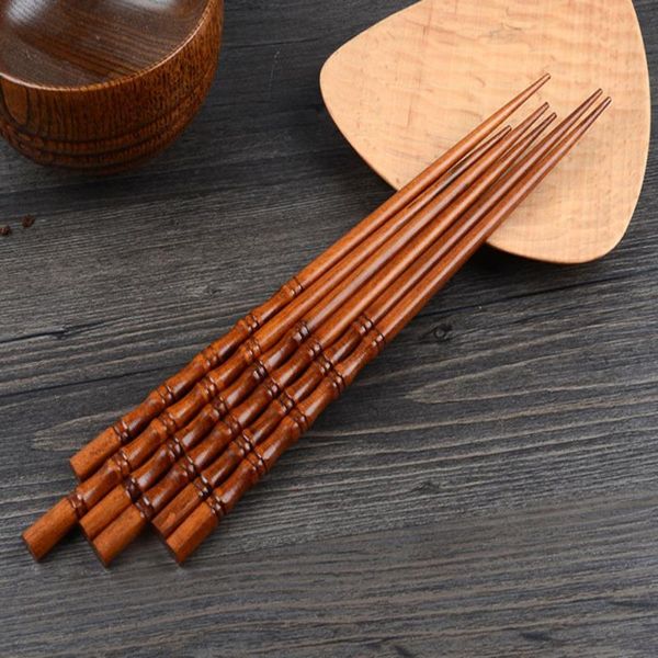 

wood chopsticks tableware value eating 2 pairs creative natural handmade gift #n20