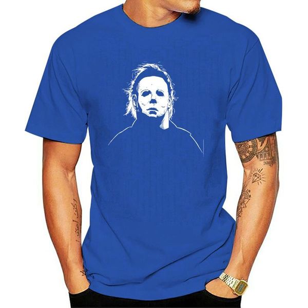 

men's t-shirts michael myers halloween movie mask fashion summer t-shirt, White;black