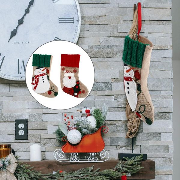 

christmas decorations 2pcs present bag gift storage candy small