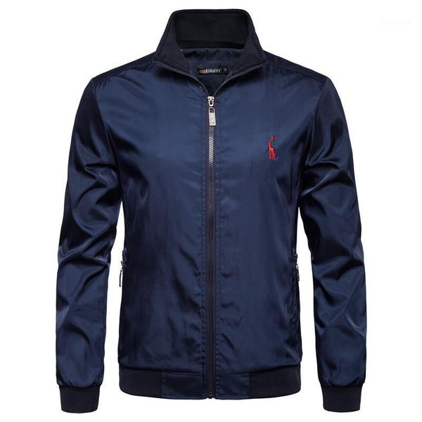 

men's jackets 2021 autumn winter stand colar zipper jacket men streetwear bomber windbreaker mens basic us size s-xxl, Black;brown