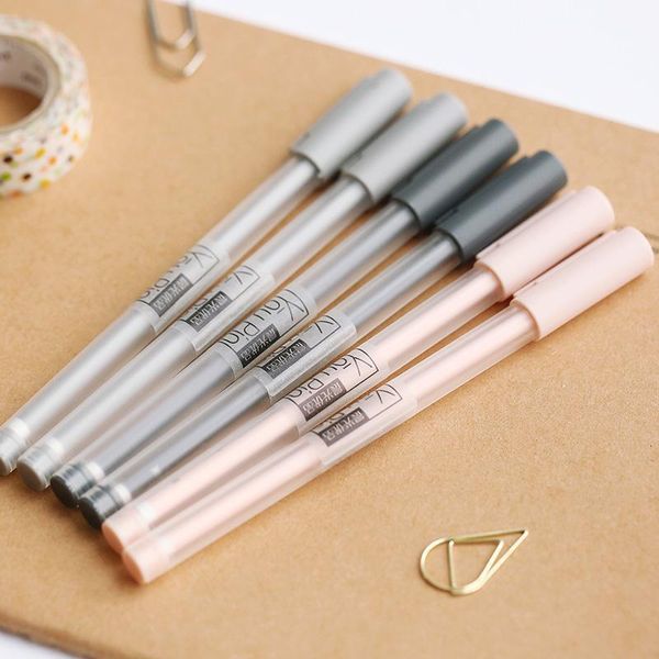 

gel pens 2 pcs/lot cute kawaii simple 0.35mm mg writing pen office school supplies stationery kids student children
