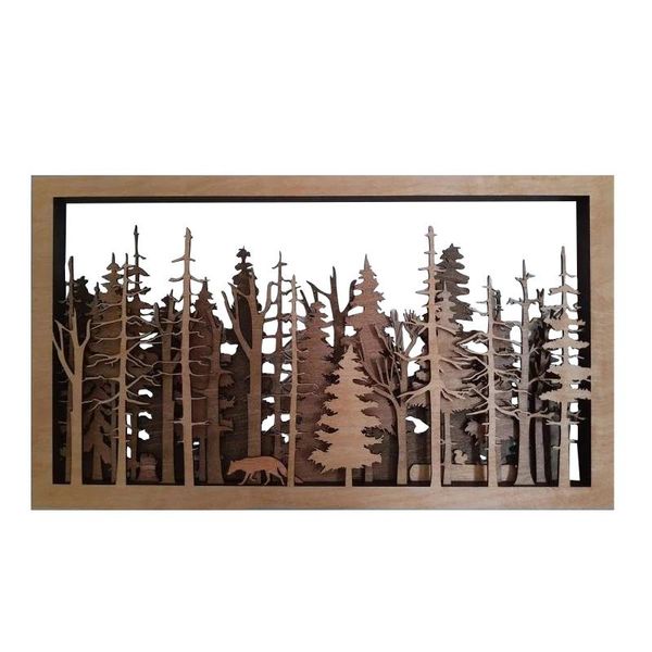 

frames home living room dining wall hanging forest scene decoration painting