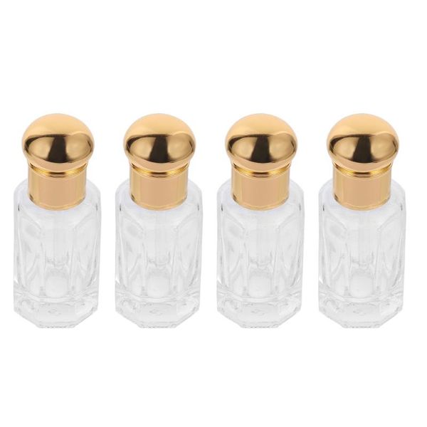 

storage bottles & jars 4pcs 12ml glass dropper mini essential oil