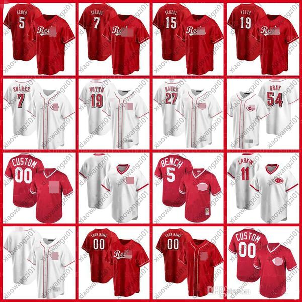 

cincinnati 19 joey votto jersey johnny bench pete rose reds barry larkin moustakas baseball eugenio suarez tucker barnhart nick akiyama, Blue;black
