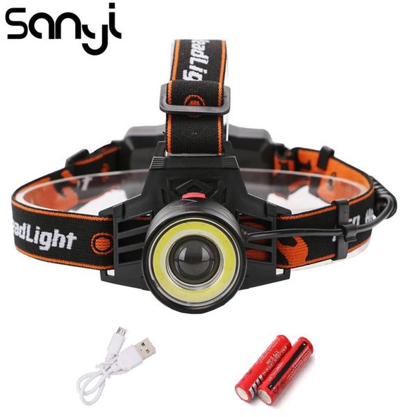 

modes headlamp zoomable led headlight head torch light front lamp for hiking camping night fishing headlamps