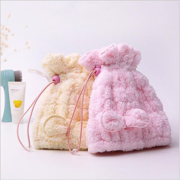 

towel double layer thickened coral hair cap absorbent cute baby quick drying bath wipe