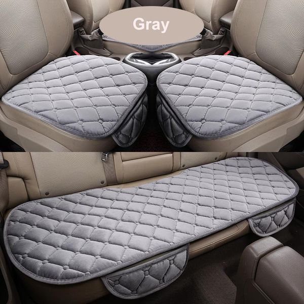 

flocking cloth car seat cover protector universal front rear warm cushion pad mat with for suv truck covers