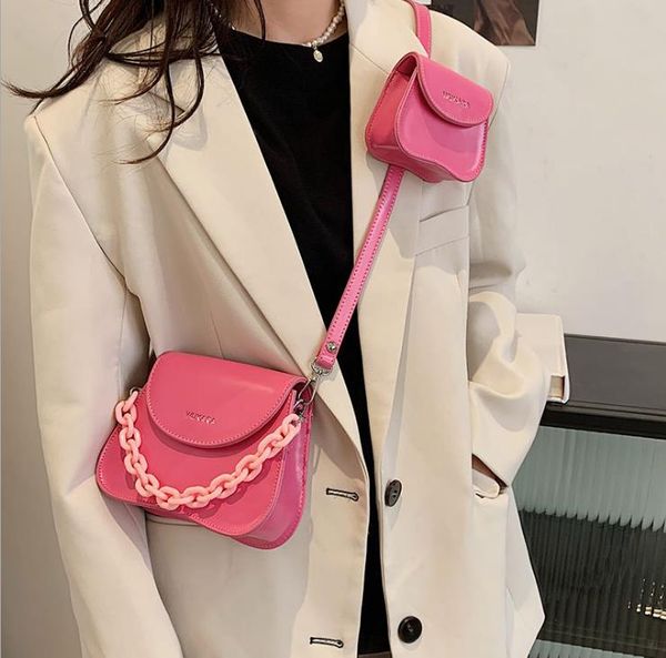 

female bags autumn/winter trendy fashion acrylic chain handbag shoulder messenger bag