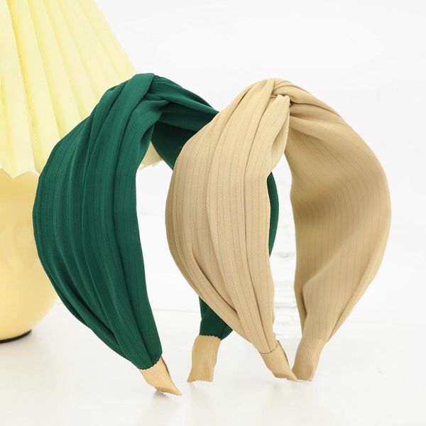 

hair accessories women solid color sain cross hairband headband adult