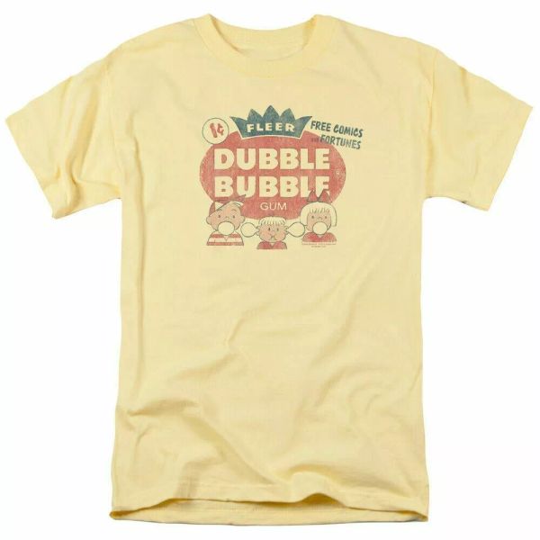 

dubble bubble one cent t shirt mens licensed bubble gum banana, White;black